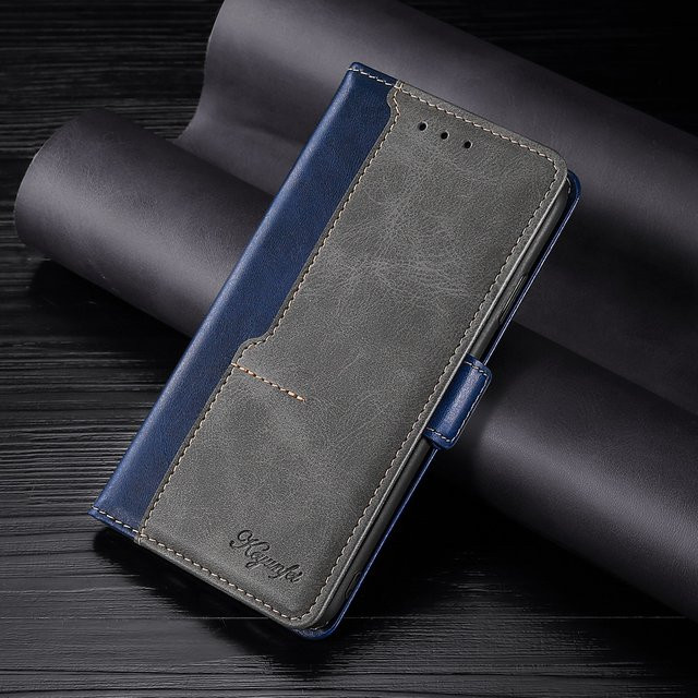Business Magnet Brieftasche Handyhülle für Samsung Galaxy M54 M34 M15 F15 5G Flip Cover Buch aus Leder mit Kartenfächern in Rot oder Blau - Bild 1