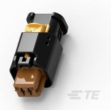 TE Connectivity Buchsengehäuse-Kabel 1-1801175-6 in Schwarz und Braun - Bild 1
