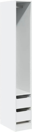 vidaXL Kleiderschrank Weiß mit integrierten Schubladen aus Holzwerkstoff B/T/H: 50 x 30 x 200 cm