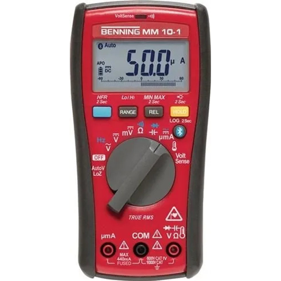 Benning Digital-Multimeter MM 10-1 True RMS Datenlogger CAT IV 600 V in Rot - Bild 2