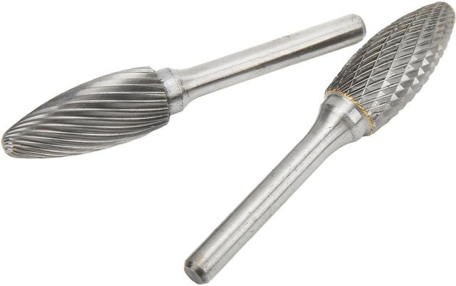 Igeteck Einschneidiger Doppelschnitt Hartmetallfräser als Rotationsfeile in Silber mit 14 mm Schneiddurchmesser und 6 mm Schaft für die Metallbearbeitung - Bild 1