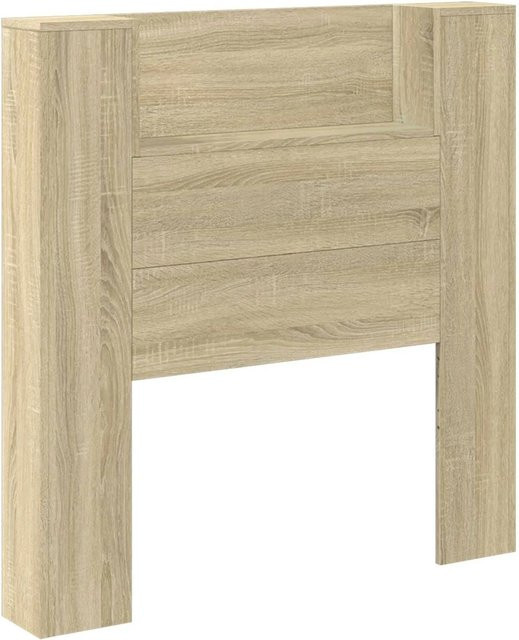 vidaXL Kopfteil für das Bett in Sonoma-Eiche mit integriertem Regal, Breite: 100 cm, Tiefe: 16,5 cm, Höhe: 103,5 cm - Bild 1