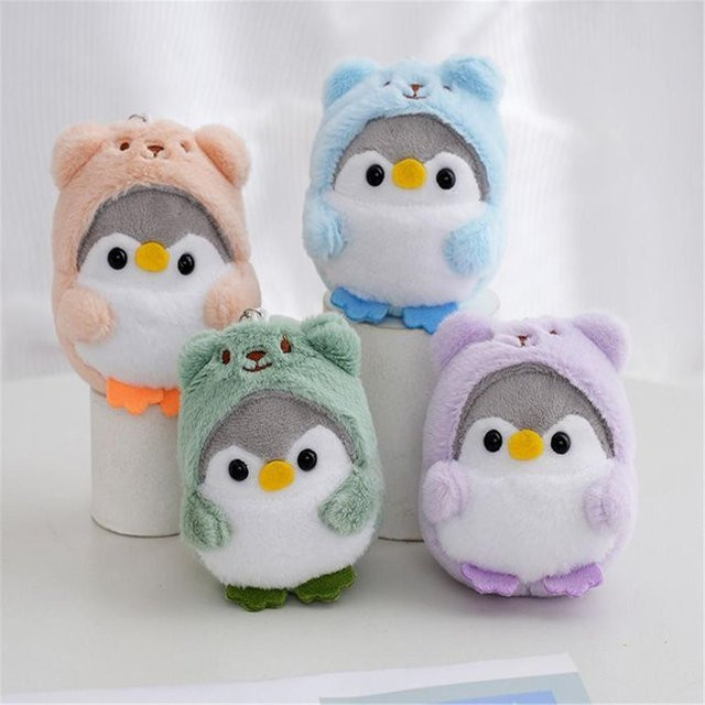 Yiran toy Niedlicher kleiner Bär in Pinguin Plüsch Schlüsselanhänger Spielzeug, 50-teiliges Set, ab 0 Jahren, Bunt / Mehrfarbig - Bild 1