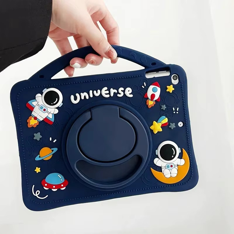 Silikon Tablet Hülle mit Drehständer für Samsung Galaxy Tab A11 Plus, A9 Plus, A8 10.5, A7 Lite 8.7 und S6 10.4 in Blau - Bild 3