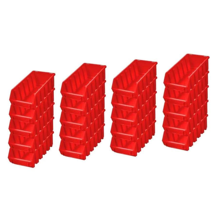 PROREGAL SuperSparSet 20 Stück Sichtlagerboxen 2L in Rot, H x B x T: 7,5 x 11,6 x 21,2 cm - Bild 2