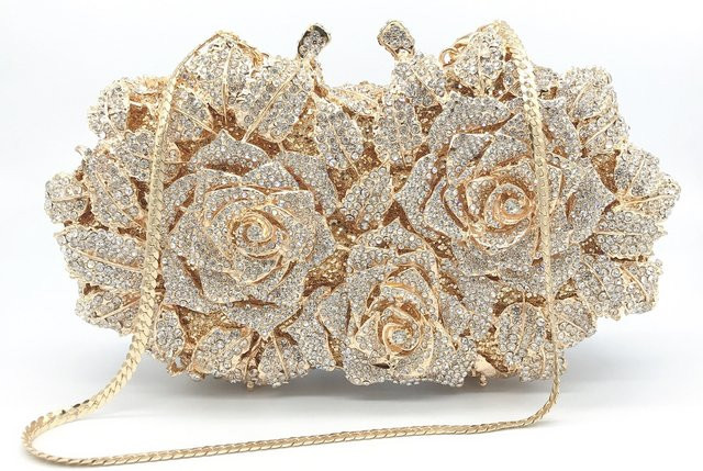 Geldbörse Damen, Strass, silbrig/Gold - Bild 1
