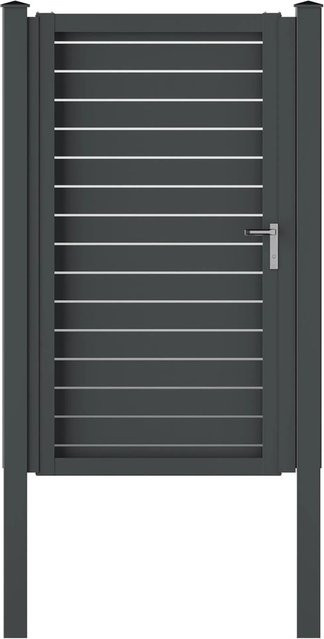 Vidual Gartentor Swing-pure aus Aluminium in Anthrazit, B: 180 cm, H: 100 cm, DIN L - Bild 1