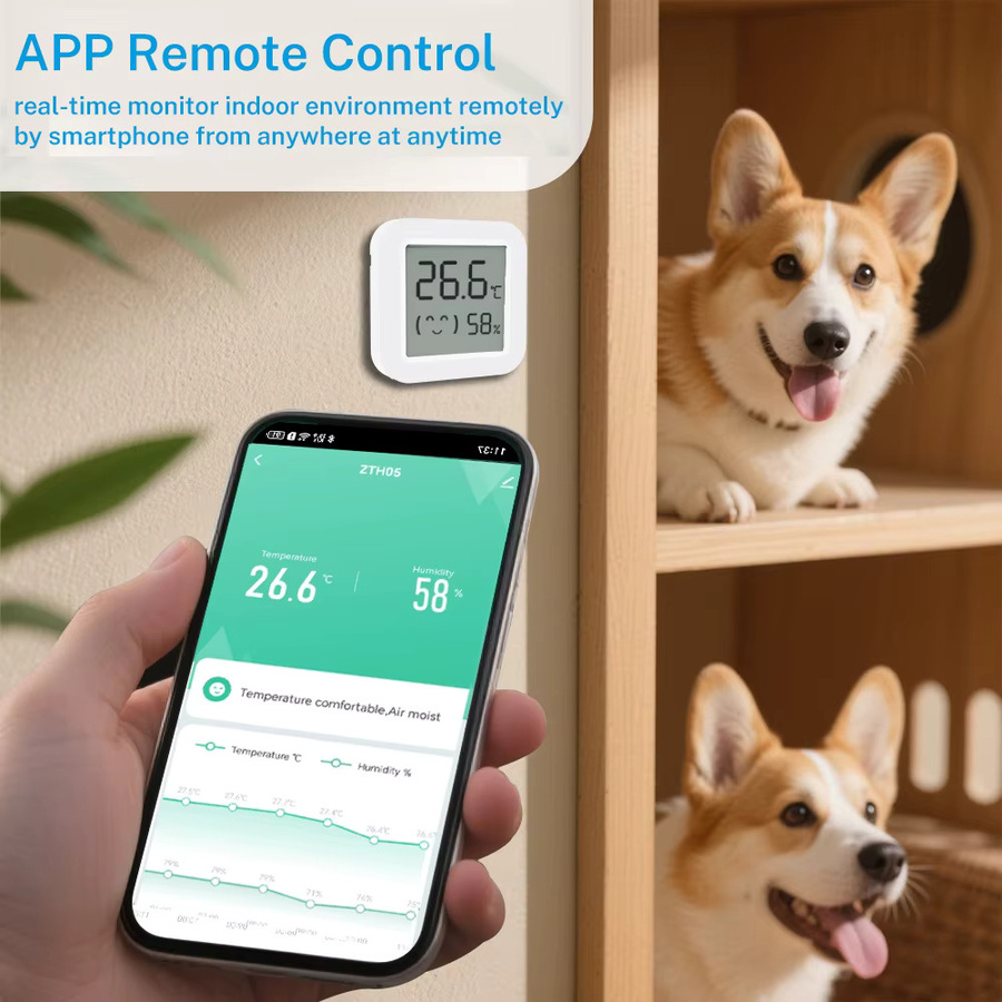 RightSitu Zigbee 3.0 Temperatur- und Feuchtigkeitssensor in Weiß für Tuya, Alexa und Zigbee2MQTT - Bild 3