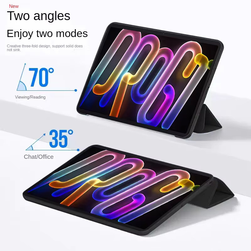 ZNOVAY Schutzhülle für Lenovo Xiaoxin Pad Pro GT 11,1 Zoll 2025 Yoga Tab TB710FU mit dreifach faltbarem Ständer in Schwarz - Bild 2
