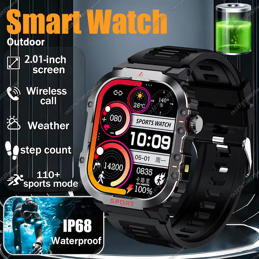 Ola Esporte Smartwatch, GPS, Bluetooth, Schwarz, Silikon, Herren - Bild 7