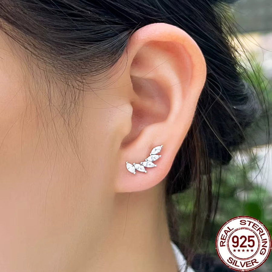 CWWZircons Ohrstecker, 925 Silber, Zirkonia, Damen - Bild 2