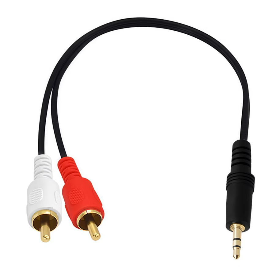 Stereo-Audiokabel Y-Adapter mit 3,5mm Klinkenstecker auf 2RCA Stecker und Buchsen für DVD-Player und Verstärker - Bild 4