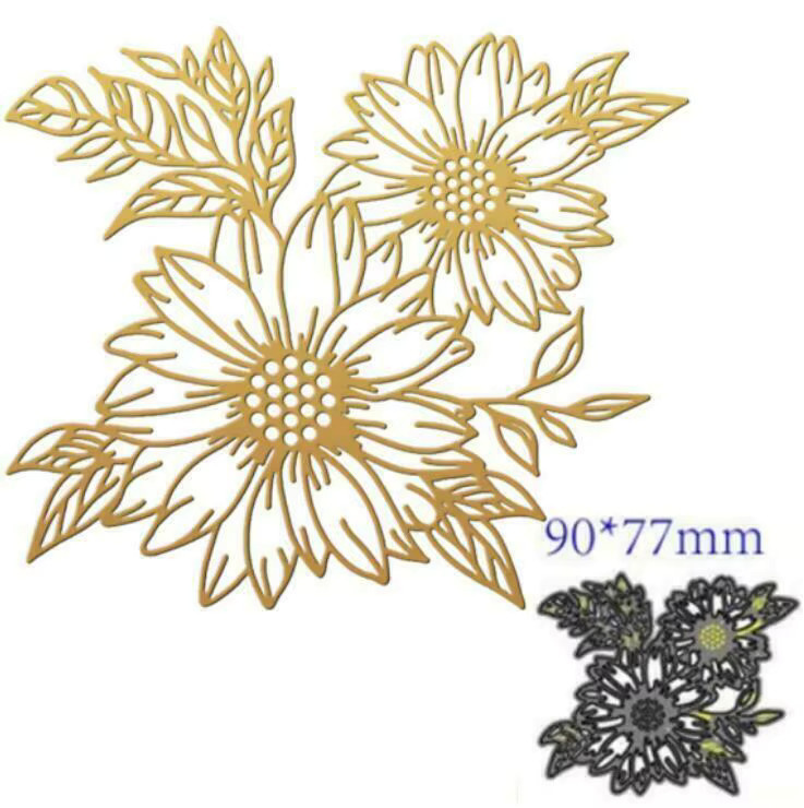 Metall-Stanzform Ozeanblume-Serie für Papierhandwerk in Silber - Bild 3