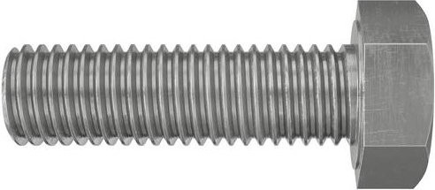 Fischer SKS M 10 x 30 Sechskantschraube aus Edelstahl A4 in Silber, 50 Stück - Bild 1
