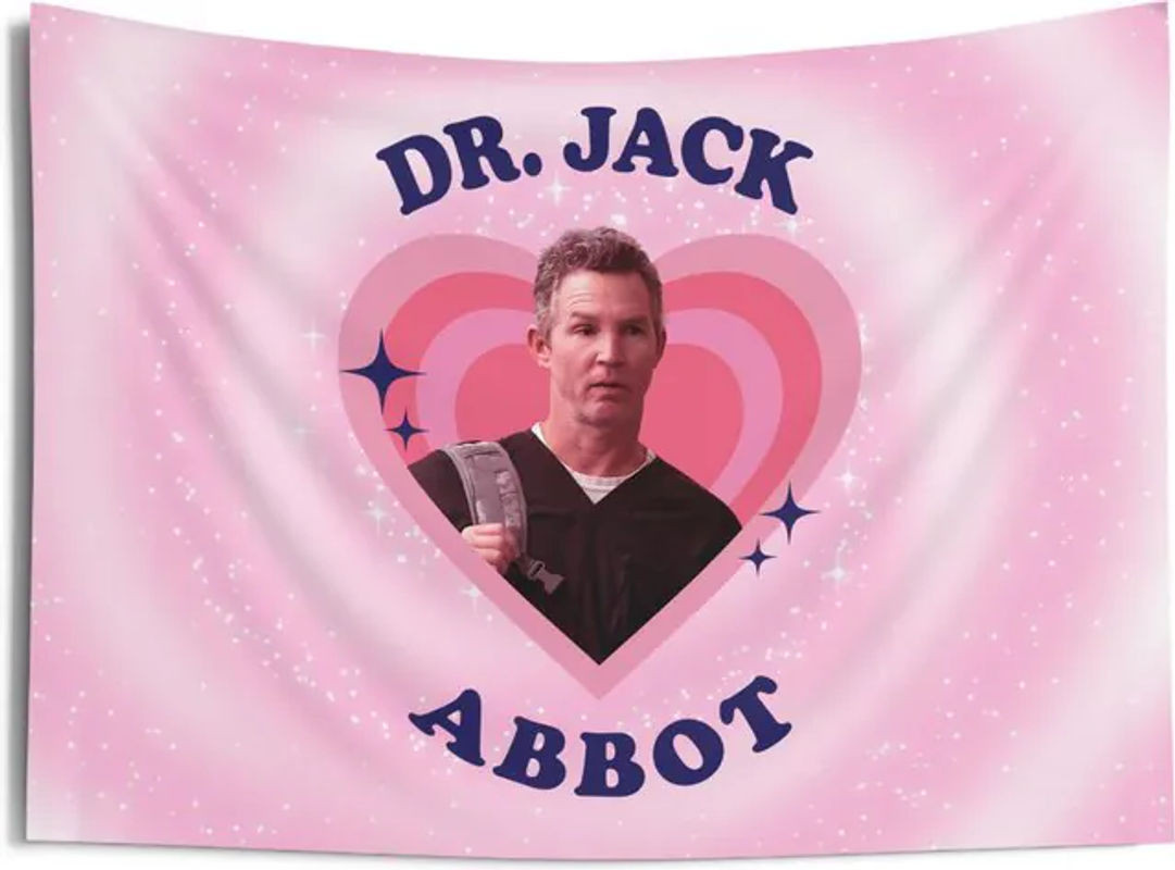 Dr. Jack Abbot Twinkle Flag Wandteppich in Rosa, Rechteckiger Textil-Wandteppich für dein Zuhause, B/H: 60 x 60 cm - Bild 1