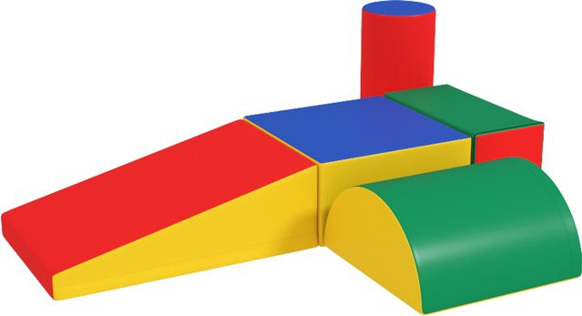 HOMCOM Softbausteine, Schaumstoff, 5-teiliges Set, ab 1 Jahr - Bild 1