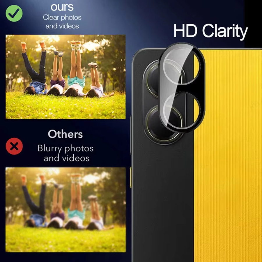 Xiaomi Poco X7 Pro 5G Kamera-Schutzfilm aus gehärtetem Glas, transparente Vollabdeckung für das Objektiv, 1-5 Stück - Bild 2