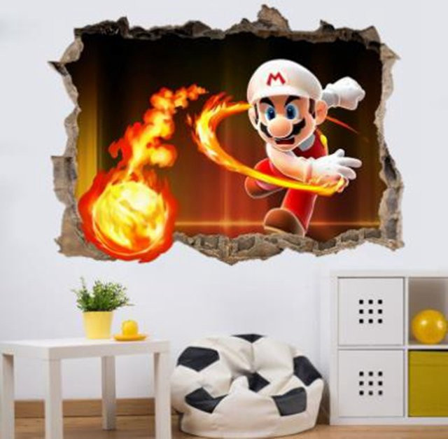 Lustige Anime 3D Wandtattoos für das Kinderzimmer aus Vinyl als Poster Aufkleber für Jungen - Bild 1