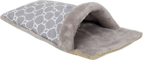 Heim Kuschelsack Flower in Grau aus Softfleece-Polyester, Durchmesser: 67 cm - Bild 1