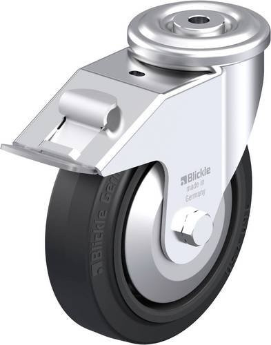Blickle LER-POEV 160KA-FI-FA Stahlblech-Lenkrolle in Silber, Rad-Durchmesser: 160 mm, Tragfähigkeit: 300 kg - Bild 1
