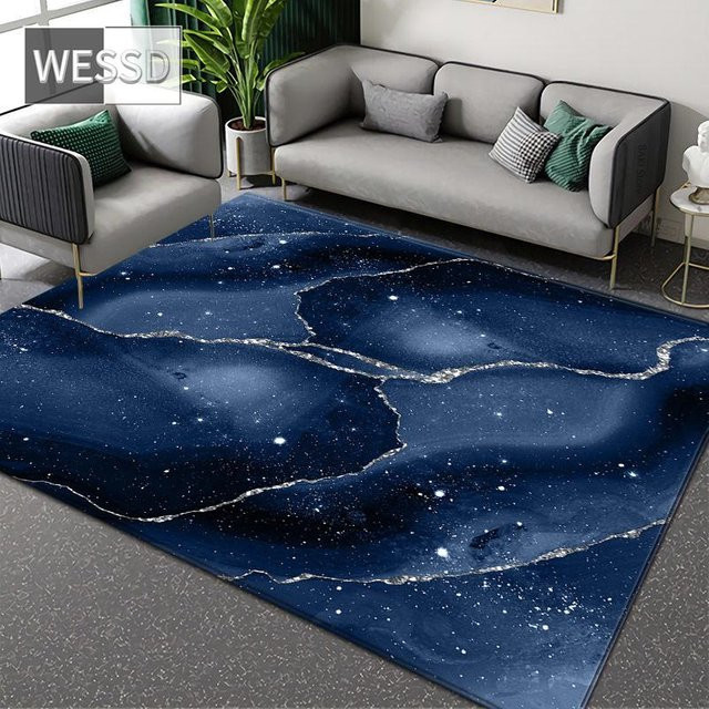 ZZ HOME 3D-Weltraumteppich für Kinderzimmer in Blau, B: 160 cm, L: 200 cm - Bild 1