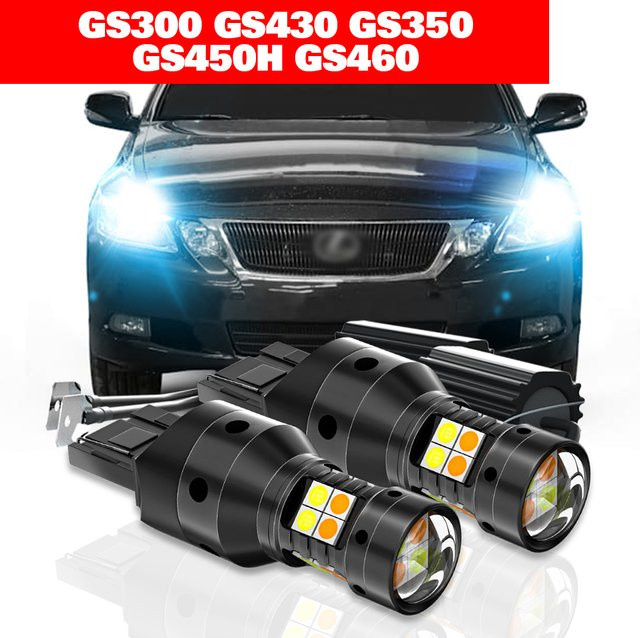 LECIBUBI LED Dual-Mode Blinker und Tagfahrlicht DRL Set für Lexus GS300 GS430 GS350 GS450H GS460 in Schwarz, 2 Stück - Bild 1