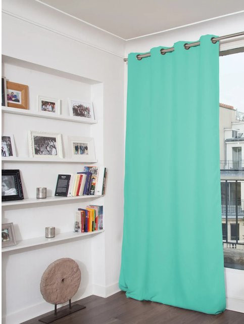 Moondream Verdunkelungsvorhang Türkis mit Ösen, Höhe: 260 cm, Breite: 145 cm - Bild 1