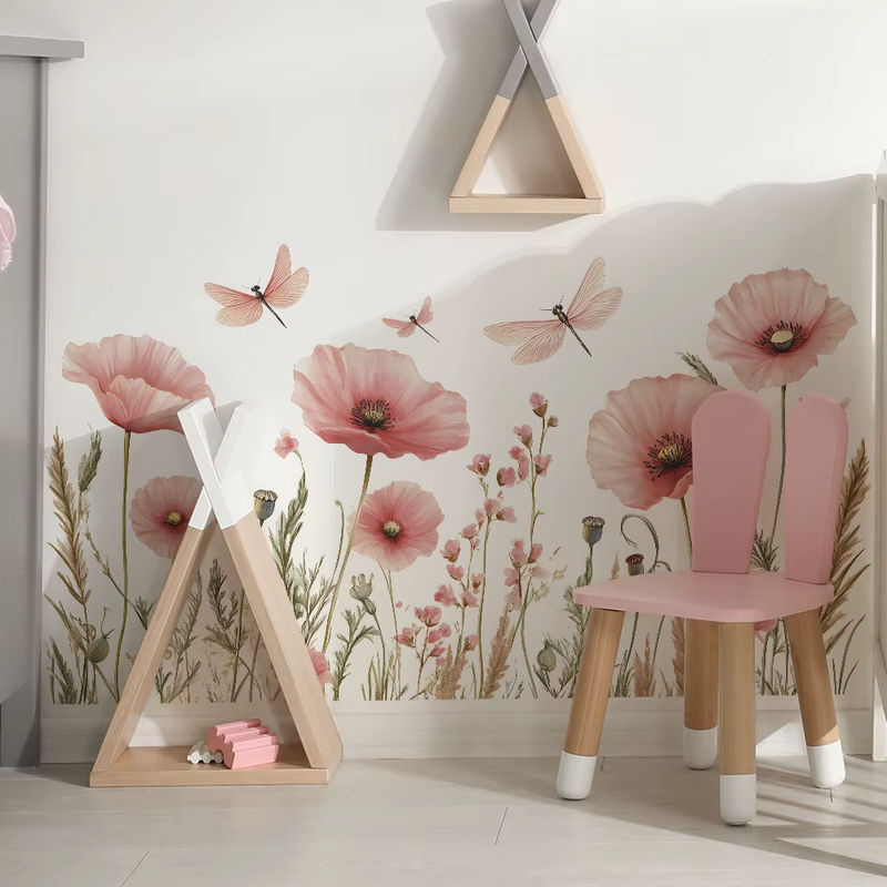 DUTRIEUX Wandaufkleber Blume aus Vinyl in Rosa für Kinderzimmer und Mädchenzimmer - Bild 4