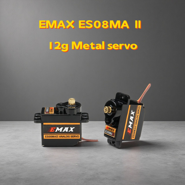 Emax Servomotor SCX24 Servo 12g Emax ES08MA II 15T Mini Metallgetriebe-Servo, Zubehör - Bild 1