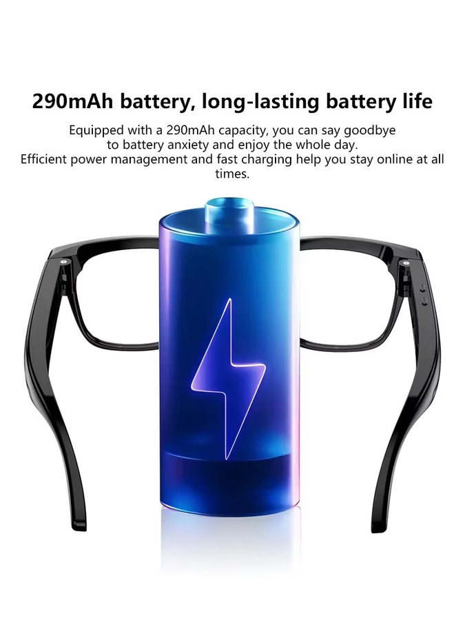 Lenovo Smarte KI-Brille mit 8K HD Kamera, Bluetooth für Sprachanrufe und Übersetzung, Schwarz oder Blau - Bild 5