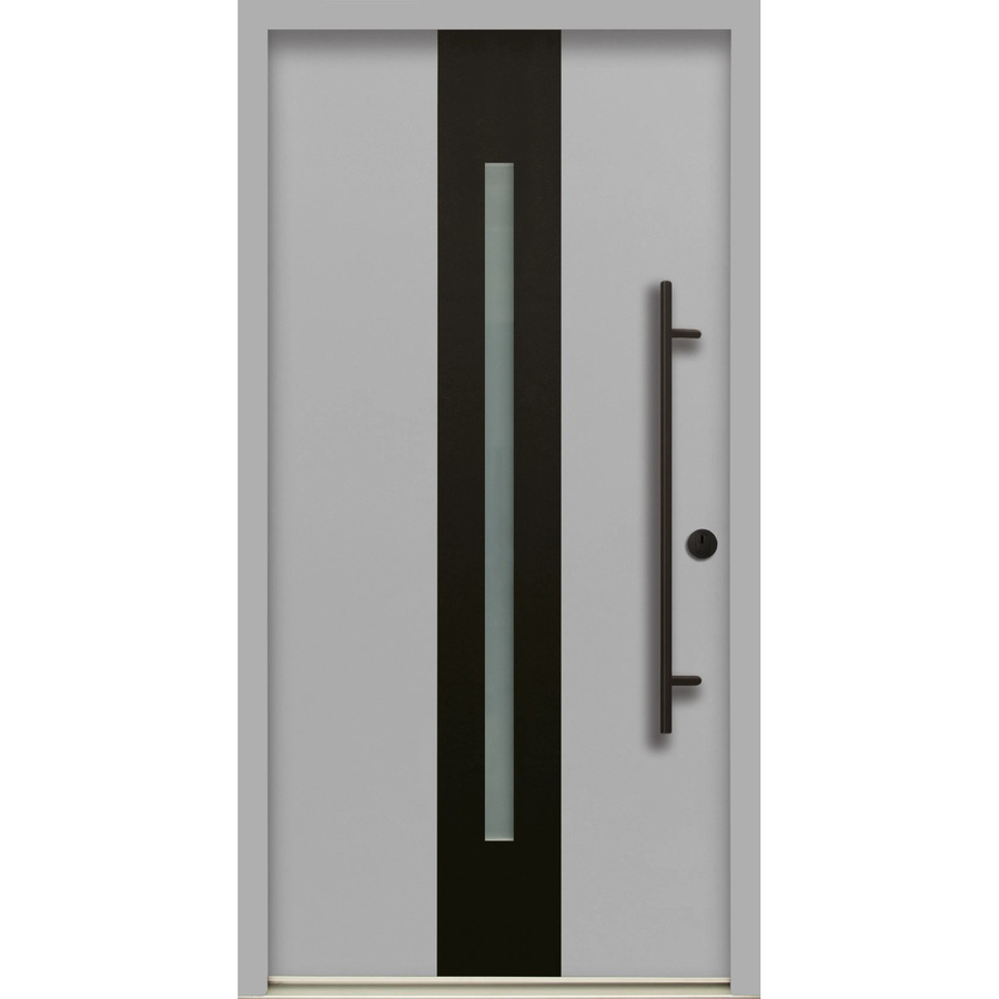 Splendoor Sicherheits-Haustür ThermoSpace Prime Dublin RC2 in Grau mit Glaseinsatz, B/H: 100 x 210 cm, Anschlag Rechts - Bild 2