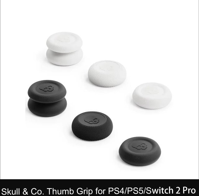 Skull & Co. Daumengriff-Set FPS CQC Joystick-Kappen in Grün für Switch Pro Gamepad, PS4 und PS5 Controller (6 Stück) - Bild 1
