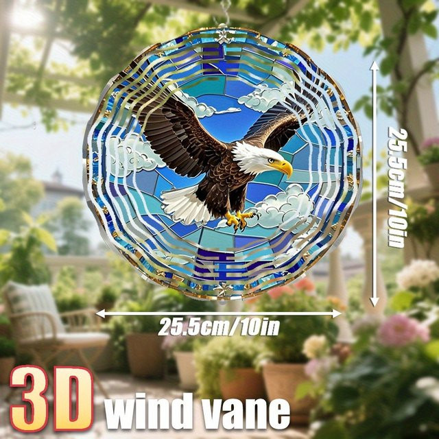 CIFBUY Adler 3D Hängedekoration in Hellgrau mit 360 Grad drehbarem Haken, Windspiel für dein Zimmer, Höhe: 25,5 cm - Bild 1