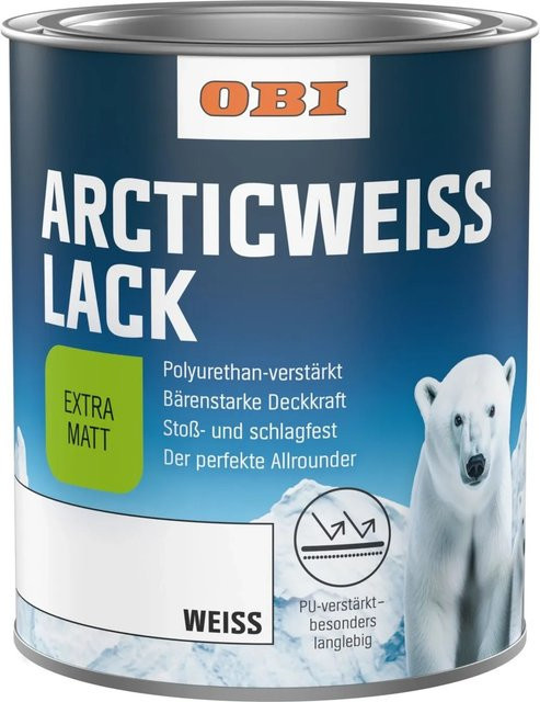 OBI Arctic Weißlack extramatt wasserbasiert 375 ml - Bild 1