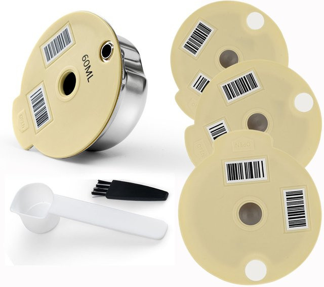 Wiederverwendbare Kaffeekapseln aus Edelstahl für Bosch Tassimo Kaffeemaschinen, Farbe: Silber - Bild 1