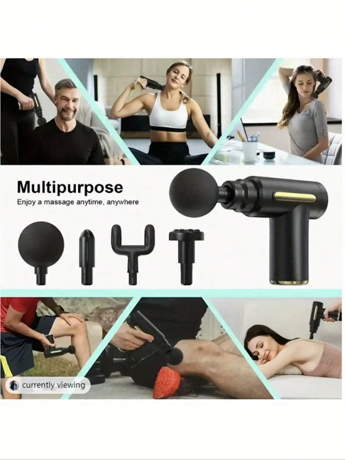 AXH Muskelmassagepistole, Unisex, LED-Touchscreen, Grau/Schwarz - Bild 4