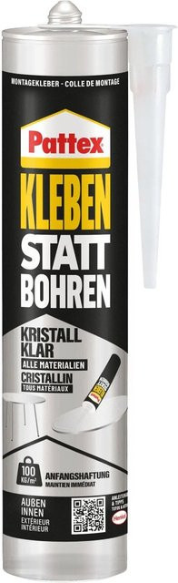 Pattex Kleben statt Bohren Montagekleber MS-Polymer Kristallklar Transparent 290 g - Bild 2