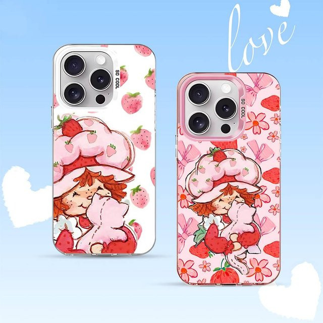 Mesuca Handyhülle Vintage S-Strawberrys S-Shortcakes für iPhone 15 14 13 12 11 Pro Max Plus XR XS 7 8 in Multicolour - Bild 1