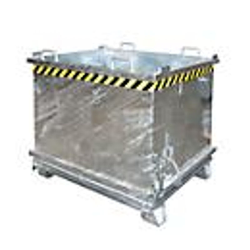 Klappbodenbehälter SB 1500 von Bauer, verzinkt, Farbe: Silber, B/T/H: 190,4 x 116,0 x 103,5 cm - Bild 3
