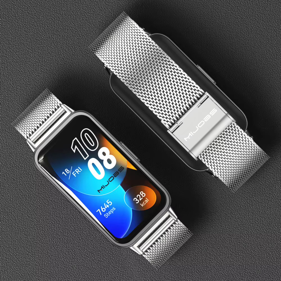 MIJOBS Uhrenarmband Edelstahl, Silber, Unisex - Bild 2