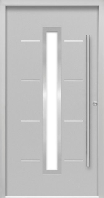 Haustür Thermospace Milano Prime in Grau mit Glaseinsatz, Anschlag Rechts, B: 110 cm, H: 210 cm - Bild 1
