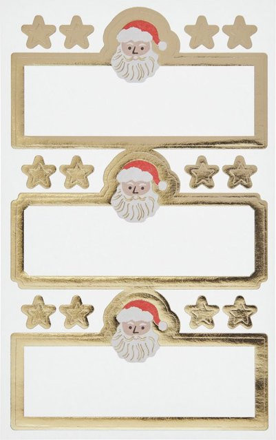 Rico Design Paper Poetry Papieretiketten Weihnachtsmann, 3 Bögen - Bild 1