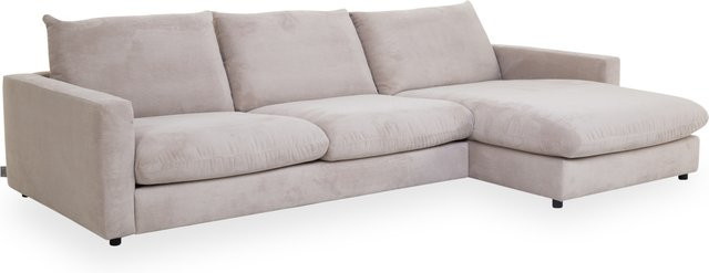 Polsterecke Sansibar Dagebüll in Beige mit Feincord-Bezug und Armlehnen, L-Form rechtsweisend, B/T/H: 308 x 84 x 84 cm - Bild 1