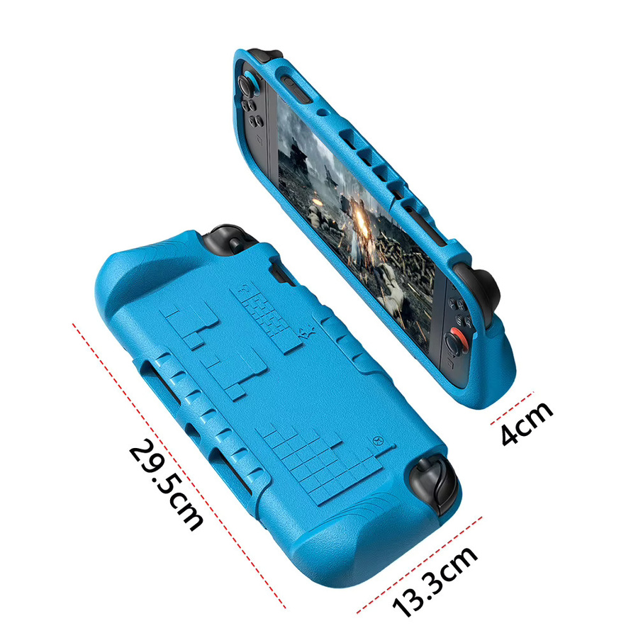 Stoßfeste EVA Schutzhülle für Nintendo Switch 2 in Blau mit Spielkartenschlitz und ergonomischer Oberfläche - Bild 4