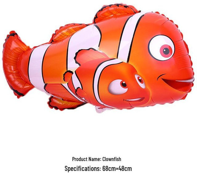 Bunte Meeres-Tier-Folienballons für deine Strandparty und Geburtstagsdeko mit Oktopus, Seepferdchen und Fisch in Orange und Multicolour - Bild 1
