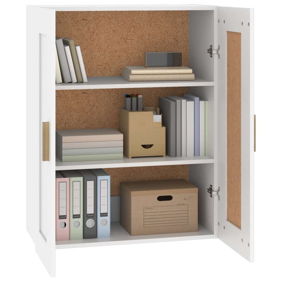 vidaXL Wandschrank Weiß aus Holzwerkstoff, B/T/H: 69,5 x 32,5 x 90 cm - Bild 2
