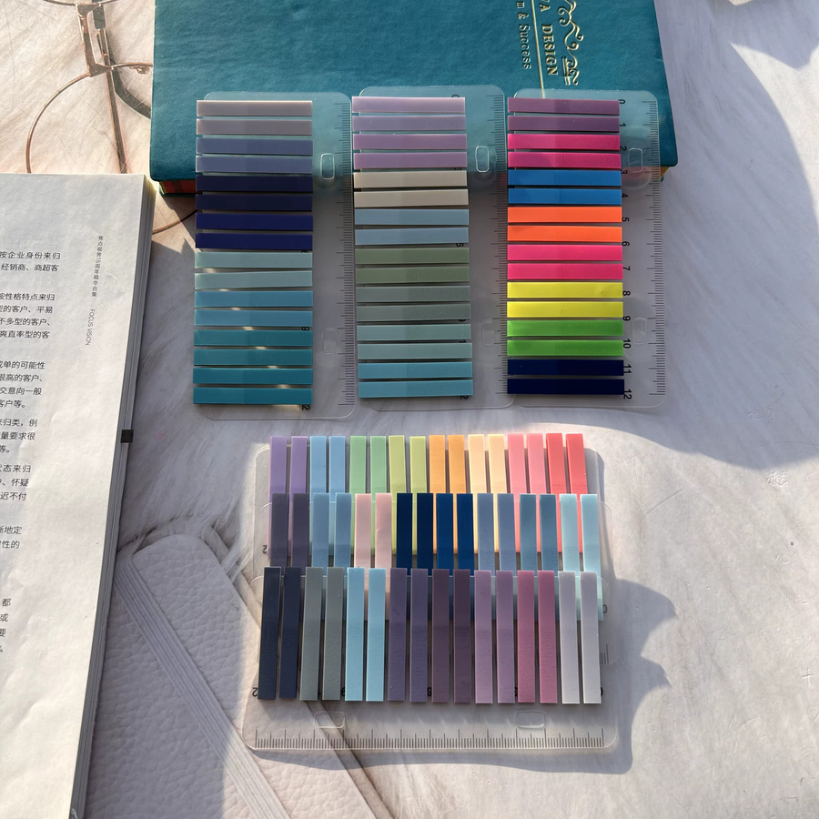 KindFuny Index-Haftnotizen Set, 6 Packungen bunte Memo-Tags und Lesezeichen als Etiketten für Büro und Studium, Mehrfarbig - Bild 2