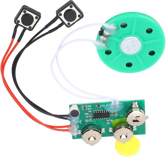 mfySpace DIY Grußkarten-Soundchip in Grün mit 4 Minuten aufnehmbarer Sprachfunktion für deine persönlichen Grußkarten - Bild 1