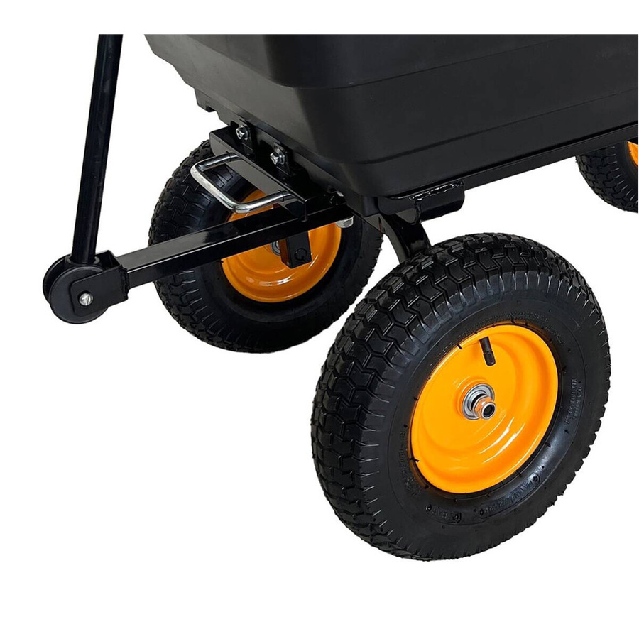Westmann Gartenwagen Prakta M Schwarz mit Kippfunktion und 125 l Volumen, B/H/L: 59,5 x 105 x 119 cm - Bild 4