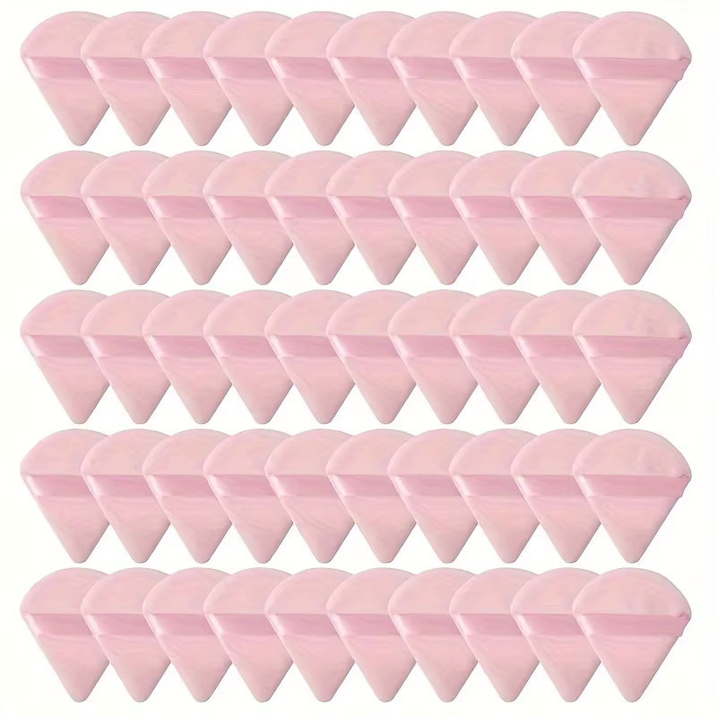 25-teiliges Dreieck-Puderquasten-Set, Velour-Mischschwämme, Rosa - Bild 6